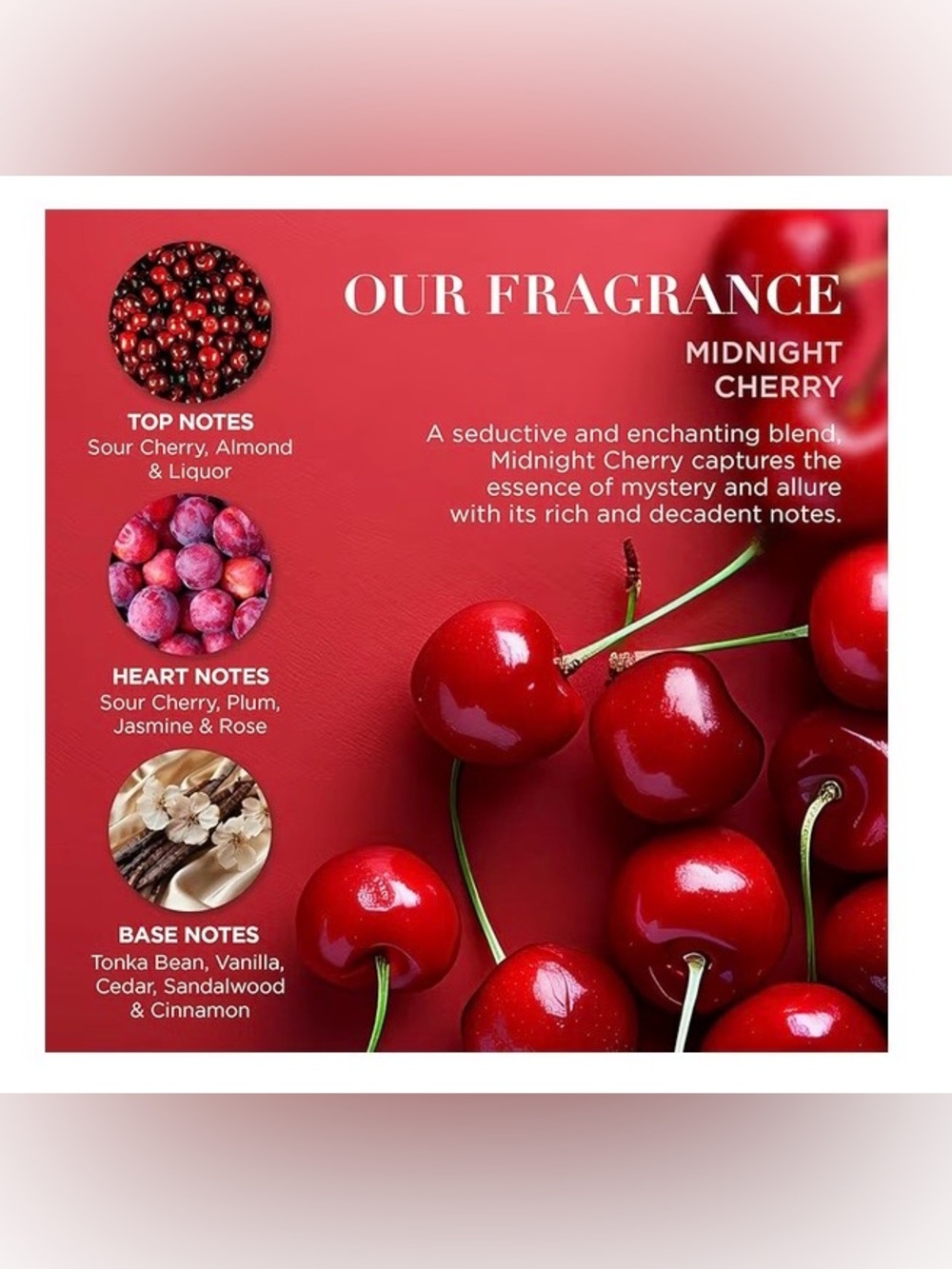 Baylis & Harding Midnight Cherry Luxury Pamper Present Gift Set For Women - Picture 5 of 6